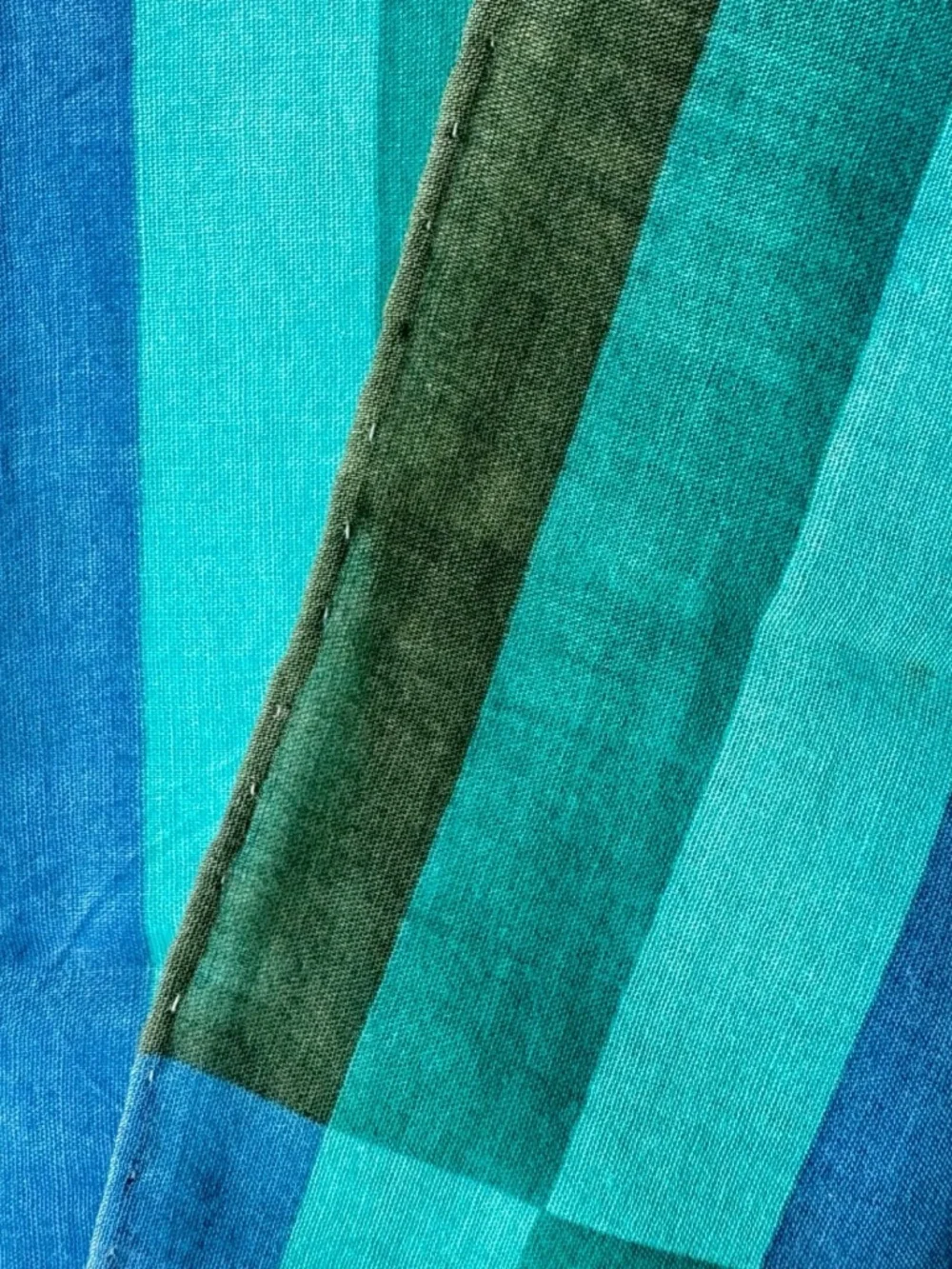 Vintage Yves Saint Laurent Green Handkerchief Geometric Scarf Neckerchief 17.5
